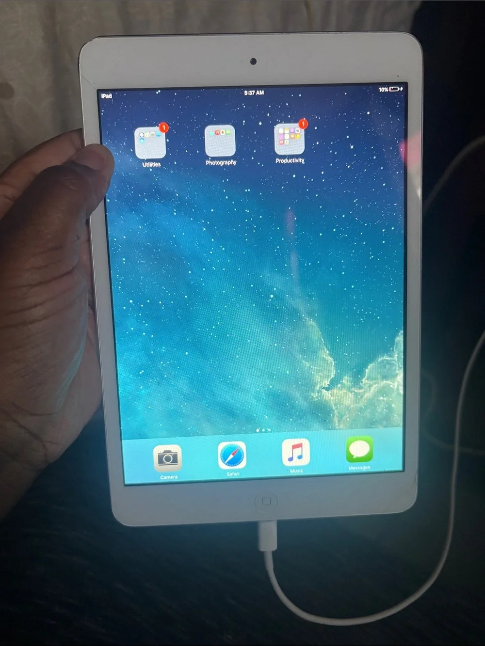 Apple iPad Mini in White with Silver Back